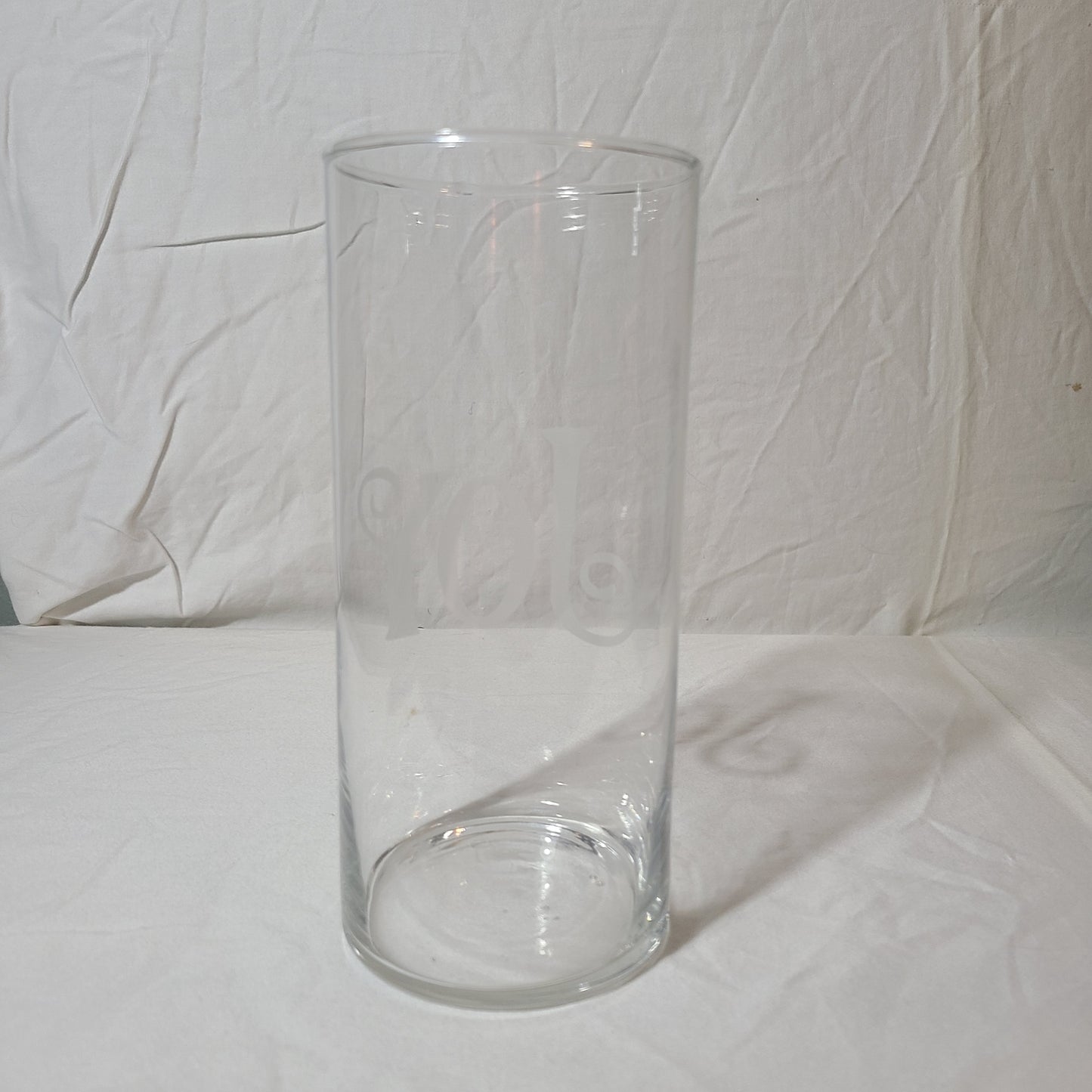 Acrylic Cylinder Plastic "Joy" Vase - USED