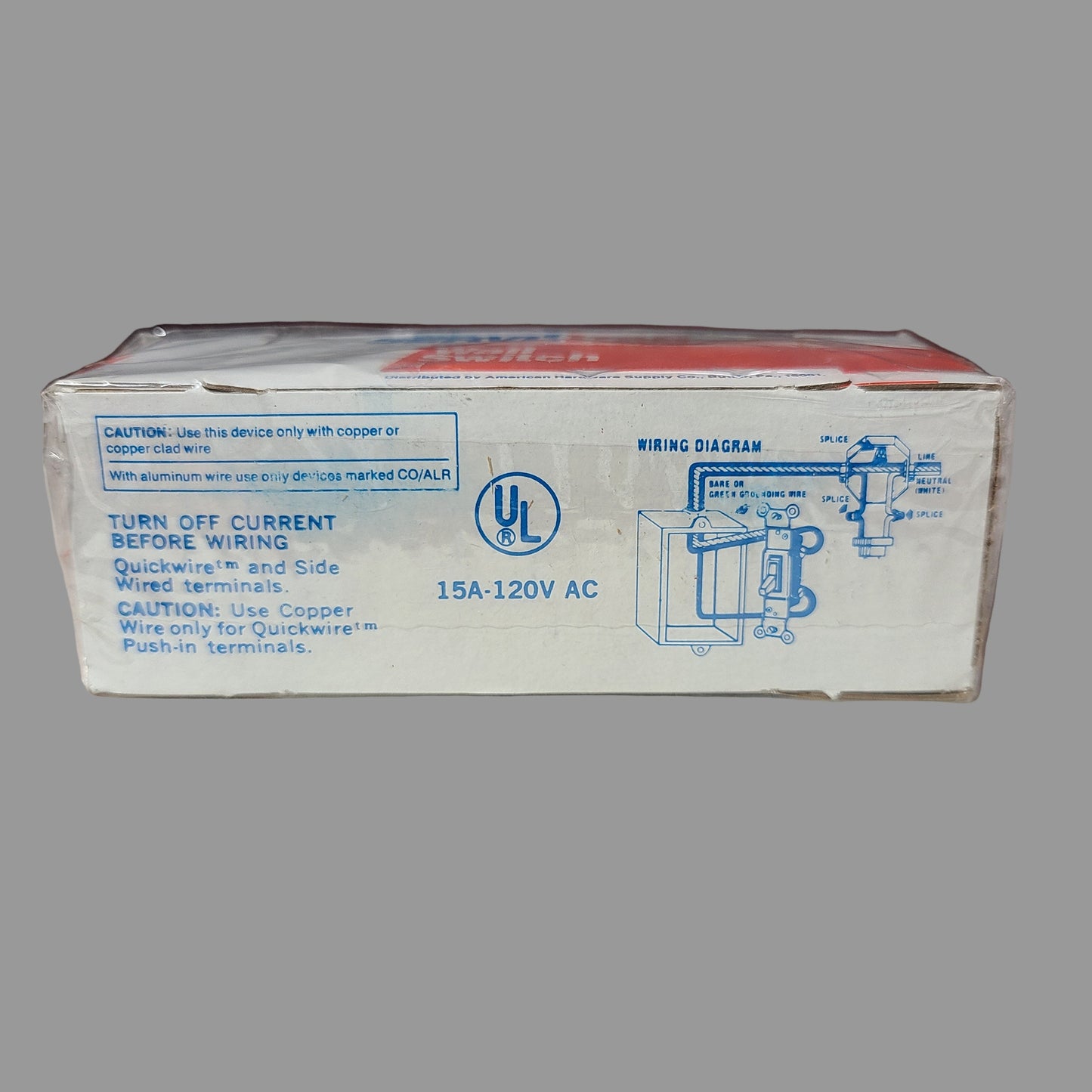 ServiStar Single Pole Quiet Switch w/ Ground Screw - NEW