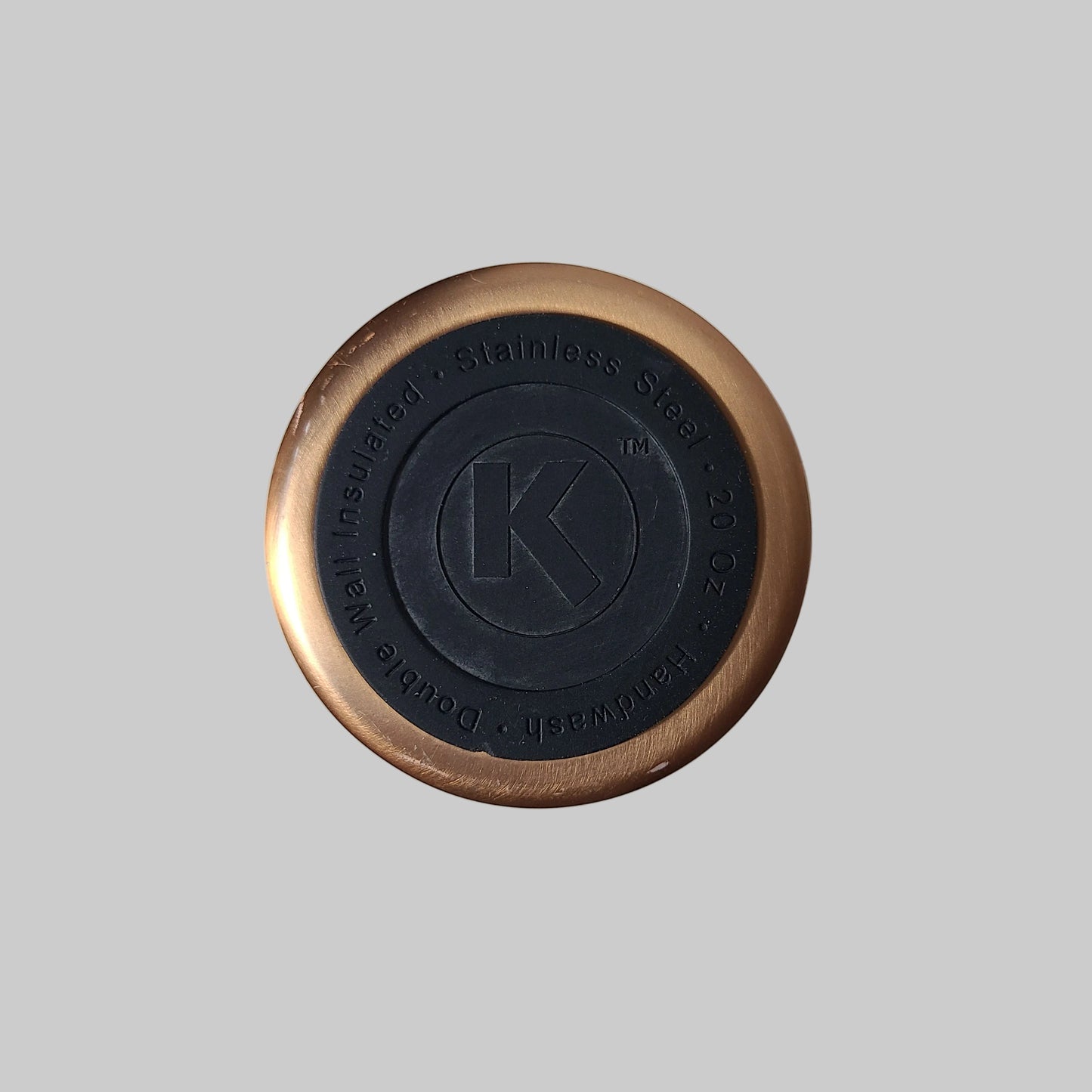 Circle K 20oz Stainless Steel Insulated Black & Copper Tumbler - No Lid - USED