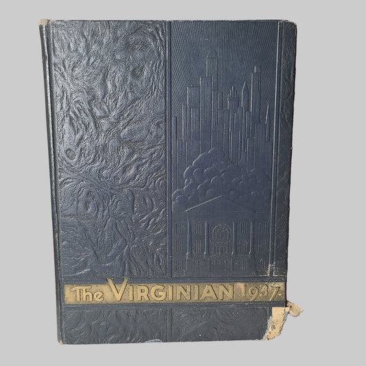 VTG HC The Virginian 1937 - Bristol, Virginia High School Year Book - USED