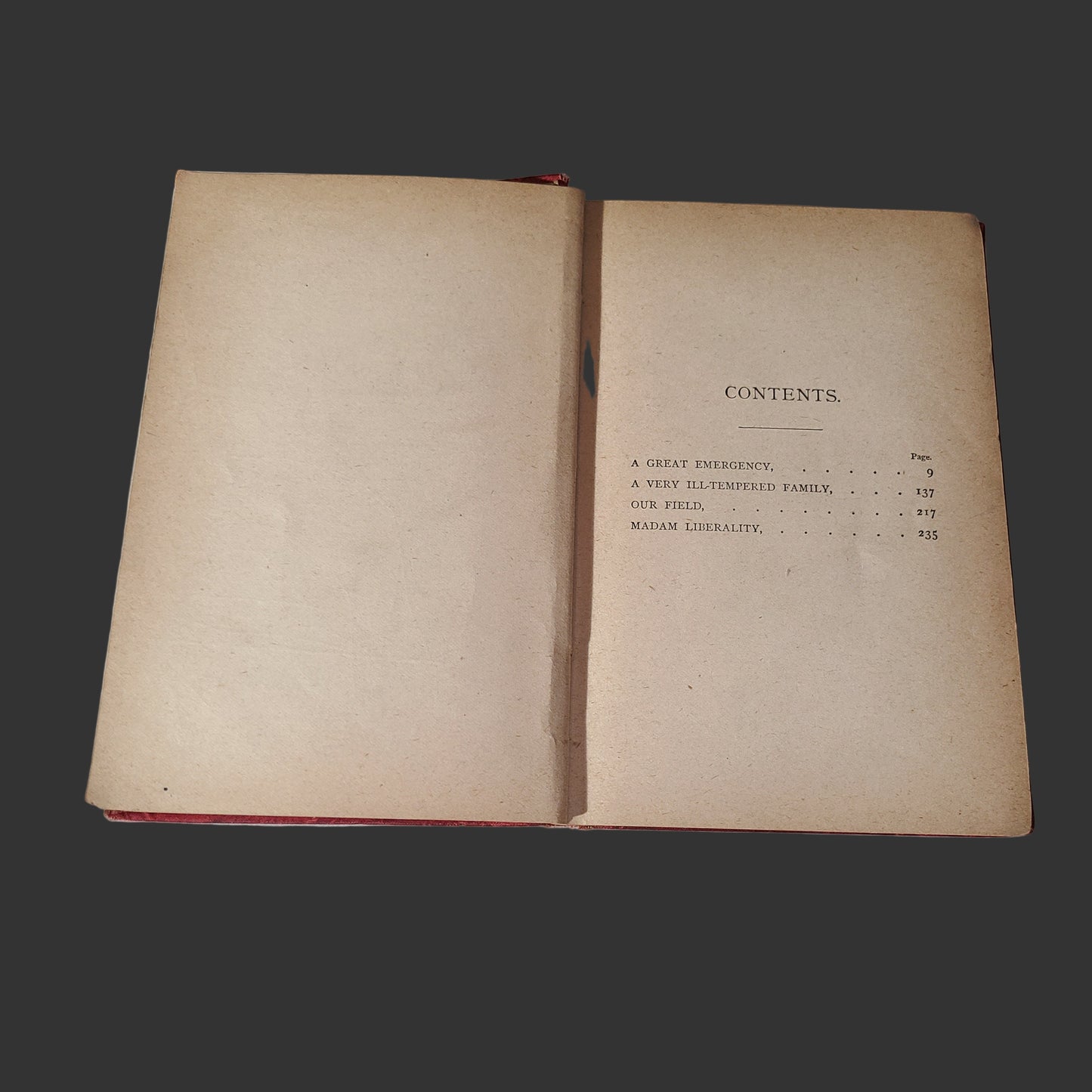 HC A Great Emergency And Other Tales by Juliana Horatia Ewing - Copyright 1889 - USED