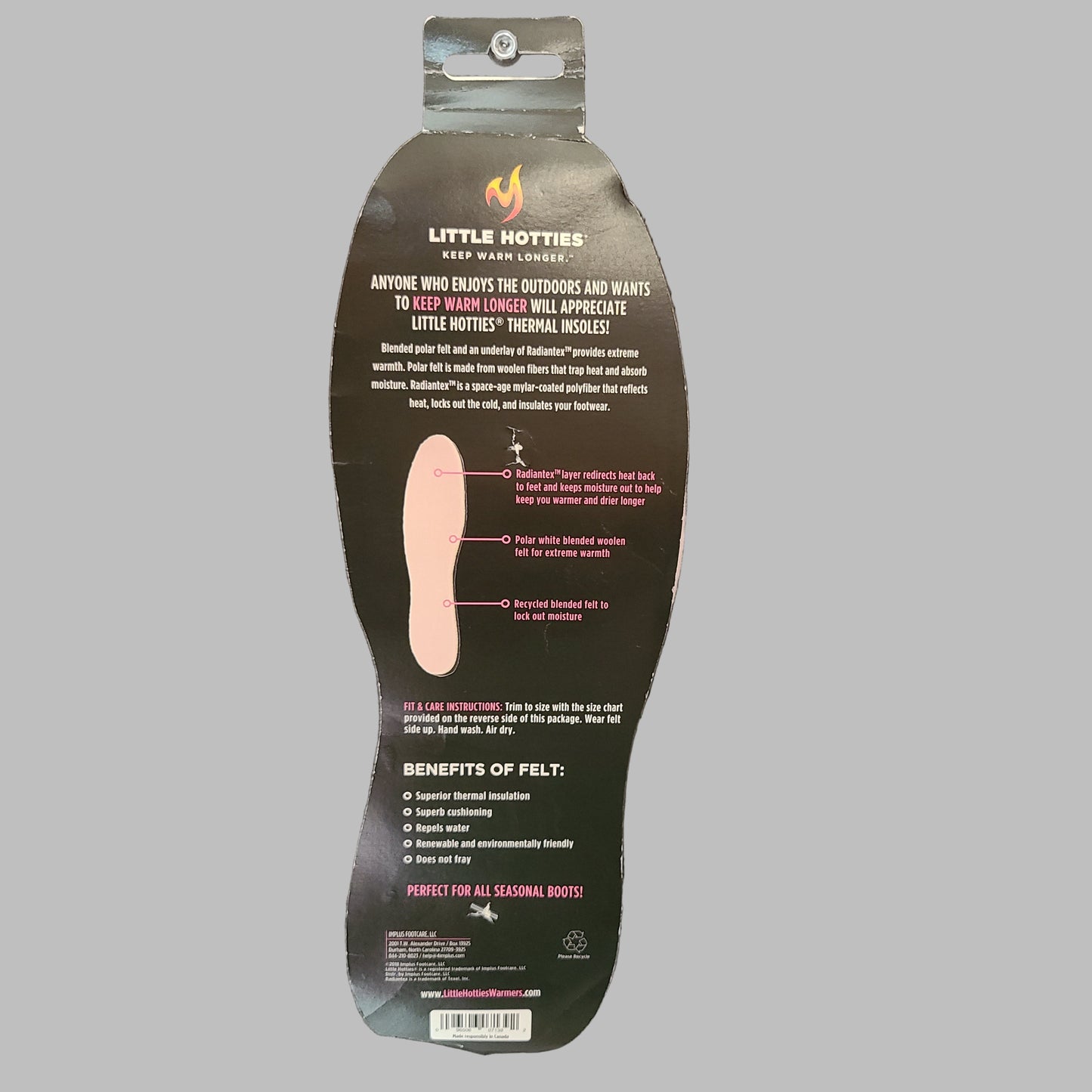 Little Hotties Thermal Insole - Women's Size 5-12 - NEW