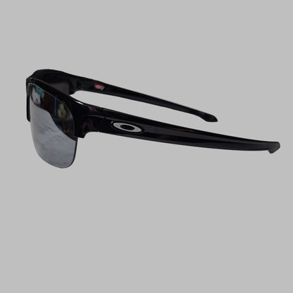 Oakley OO9413-0465 Polished Black Sliver Edge Sunglasses w/ Prizm Black Polarized Lenses - USED