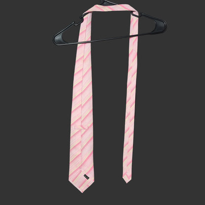 Unbranded Pink Striped Silk Tie - LIKE NEW