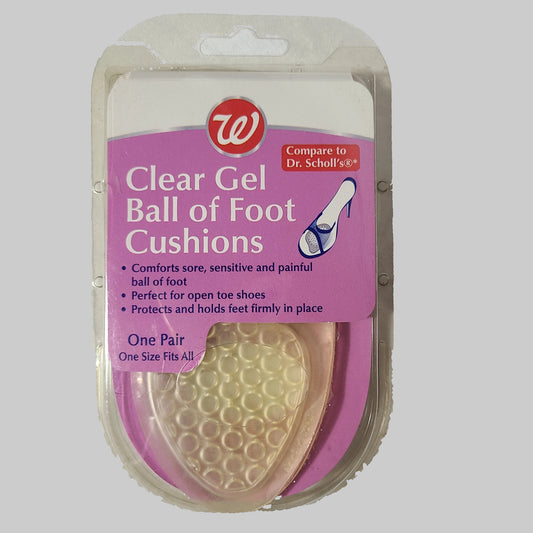 Walgreens Clear Gel Ball of Foot Cushions - NEW