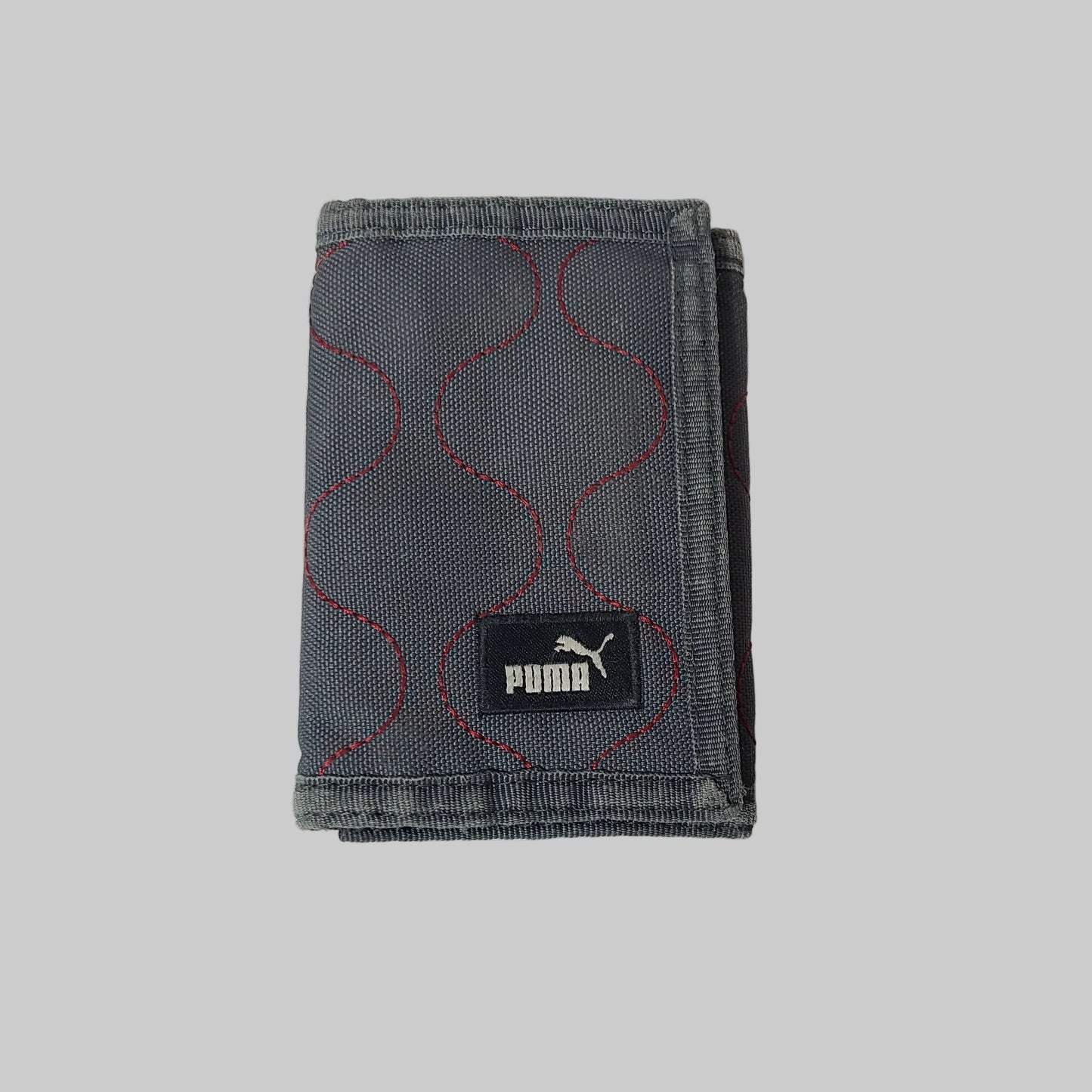 Puma Sport Lifestyle Gray & Red Trifold Wallet - USED