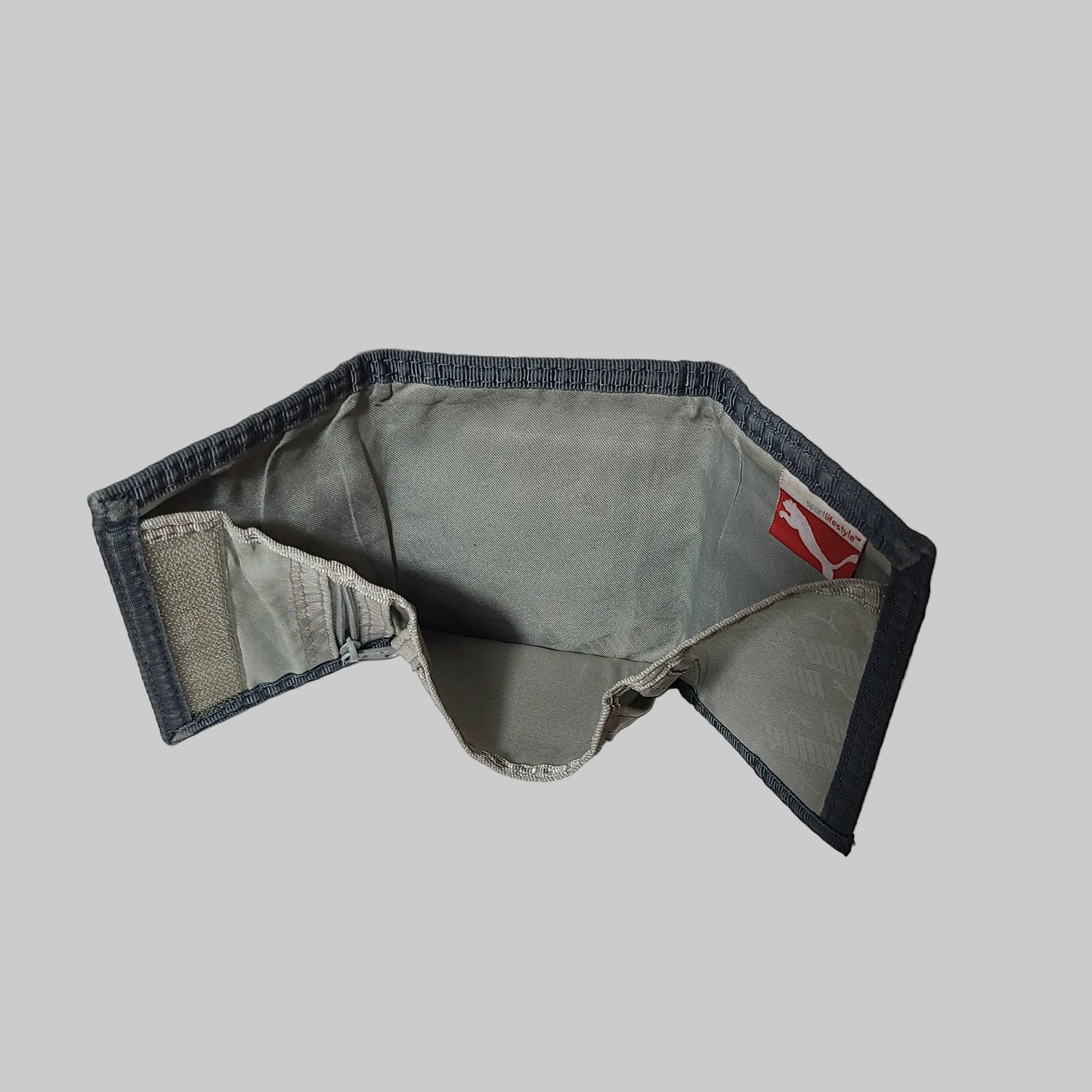 Puma Sport Lifestyle Gray & Red Trifold Wallet - USED