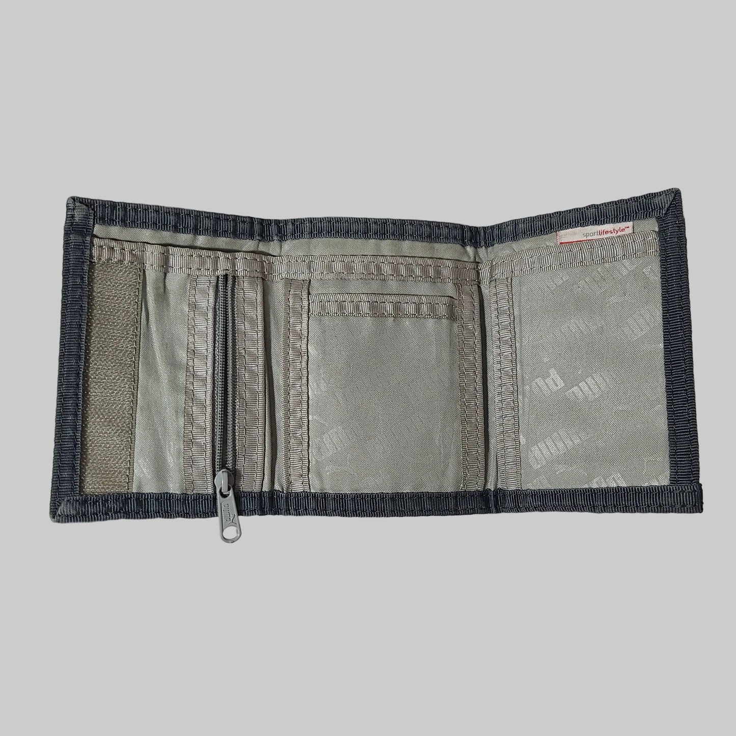Puma Sport Lifestyle Gray & Red Trifold Wallet - USED