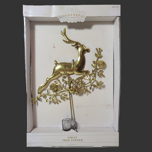 Wondershop Unlit Reindeer Tree Topper - NEW