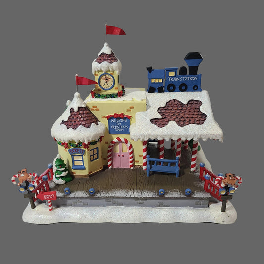 Hawthorne Village Rudolph's Christmas - Christmas Town Train Station - USED