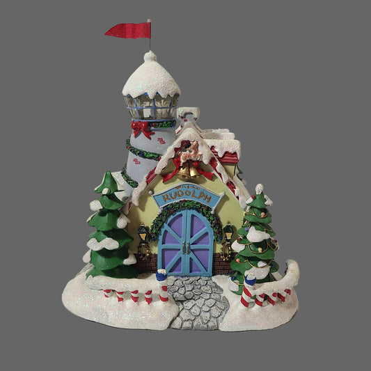 Hawthorne Village Rudolph's Christmas - Watch Tower and Reindeer Barn - USED