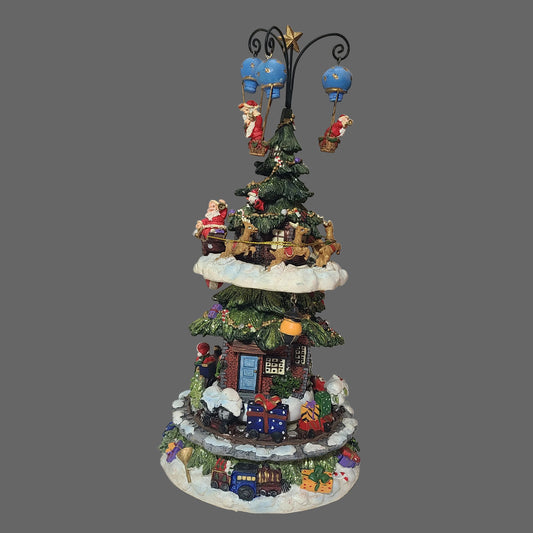 VTG Lighted Musical Rotating Christmas Tree - New Batteries - USED