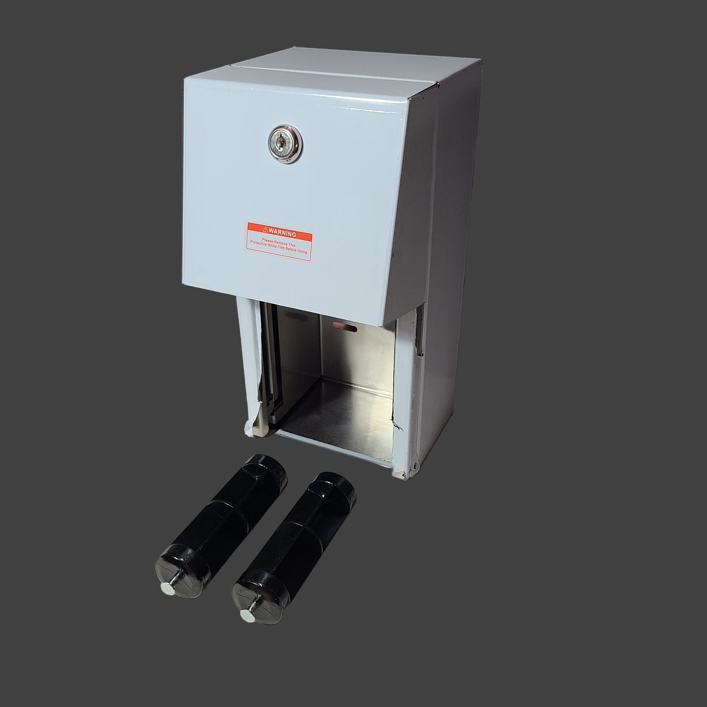 Stylever Lockable Wall Mounted Dual Rolls Toilet Paper Dispenser - CC-A800 - Key Not Included - NEW