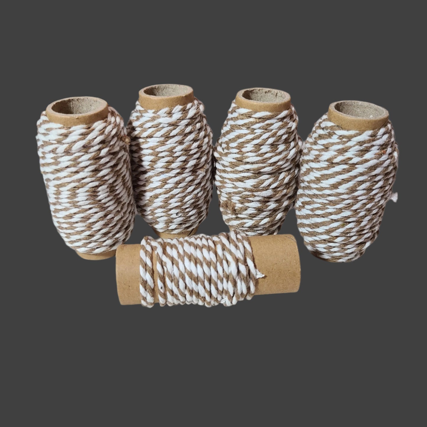 5 Partial Two-Tone Brown & White Twine - AS IS
