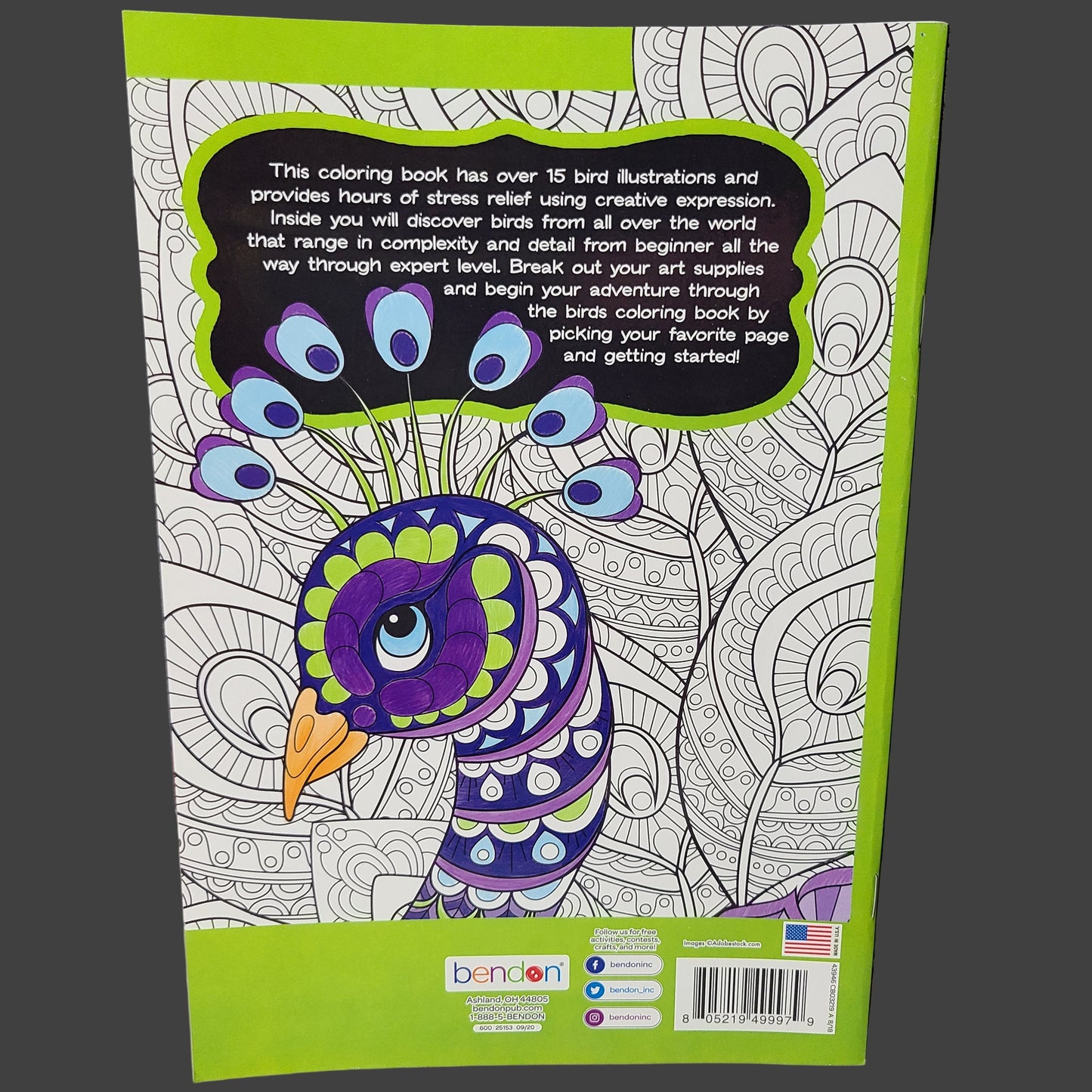 Coloring Birds - 16 Page Adult Coloring Book - NEW