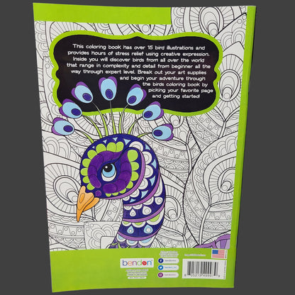 Coloring Birds - 16 Page Adult Coloring Book - NEW