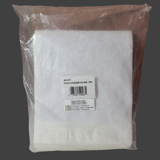 10PK Hoover Standard CU2 Vacuum Bags - AH10143 - NEW