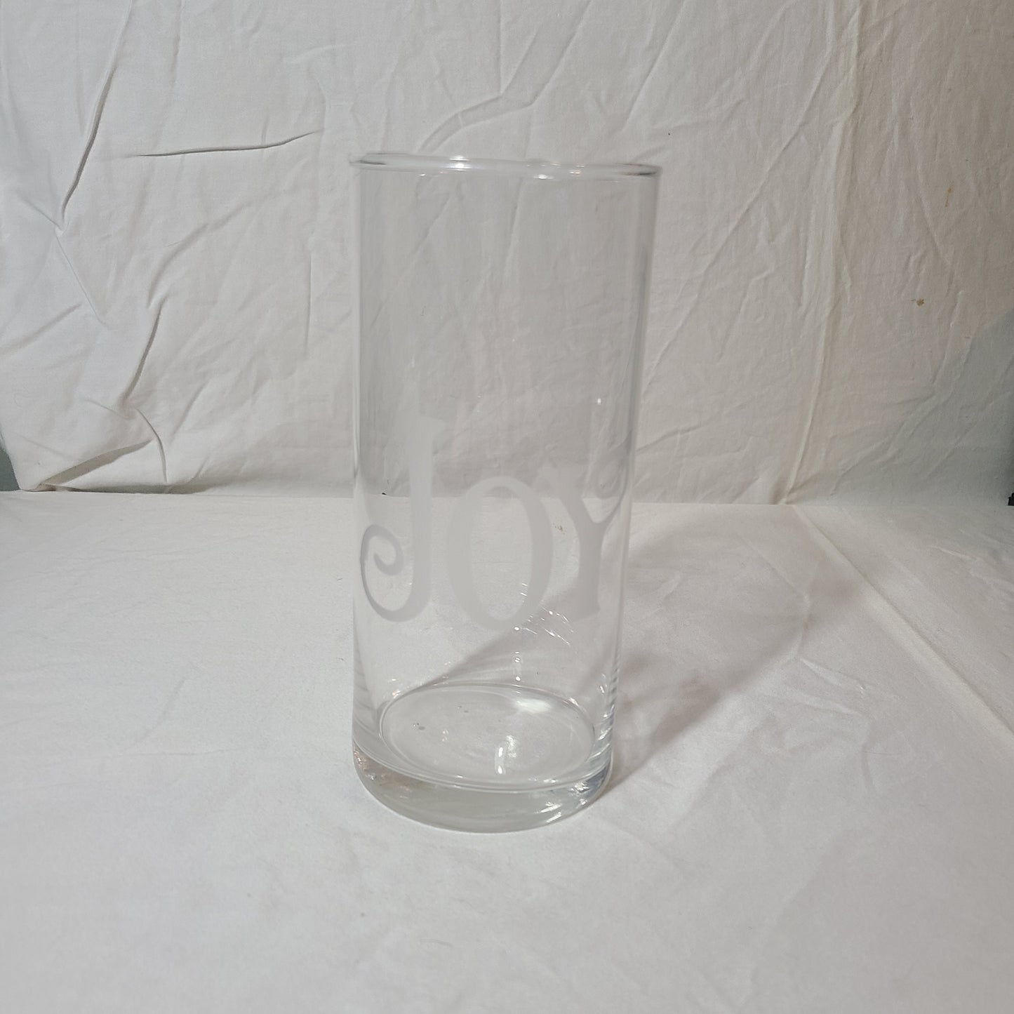 Acrylic Cylinder Plastic "Joy" Vase - USED