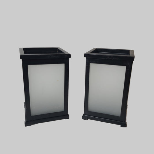 Set of 2 PartyLite Change-O-Luminary Candle Holders - No Covers - USED