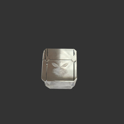 VTG 3D Laser-Etched Crystal Glass Angel Paperweight - Chipped - AS IS