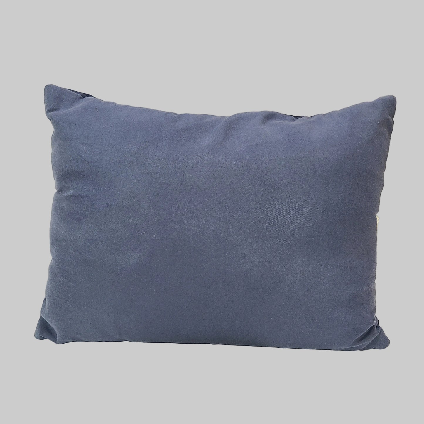 Small Rectangular Navy Blue Throw Pillow - USED