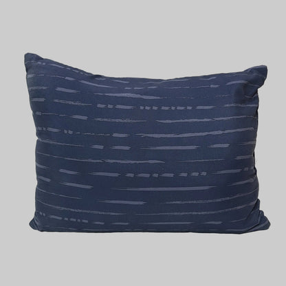 Small Rectangular Navy Blue Throw Pillow - USED