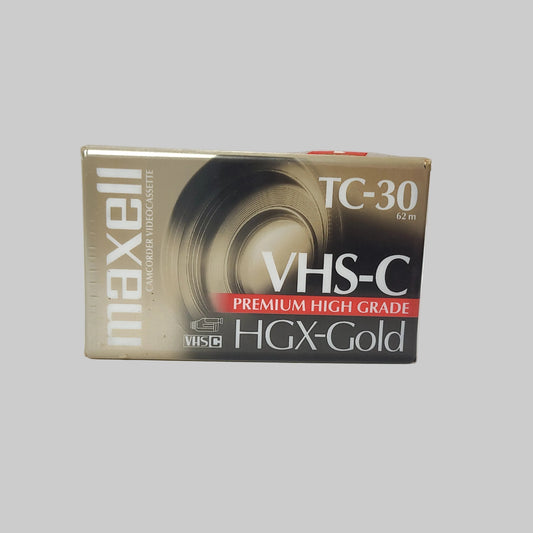Maxell HGX-Gold TC-30 VHS-C Premium High Grade Videotape - NEW
