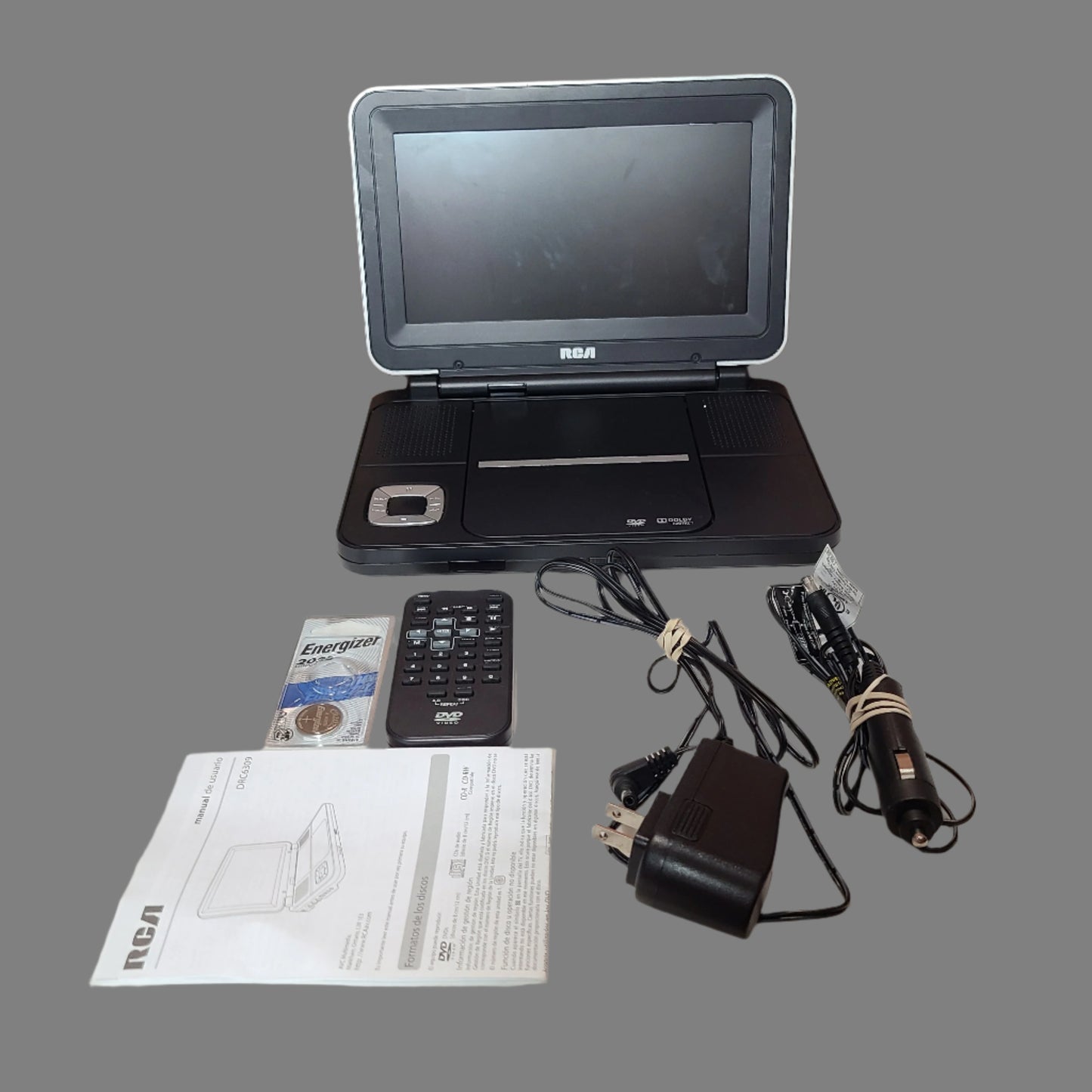RCA DRC6309 Portable DVD Player w/ Case & Accessories - Tested - LIKE NEW