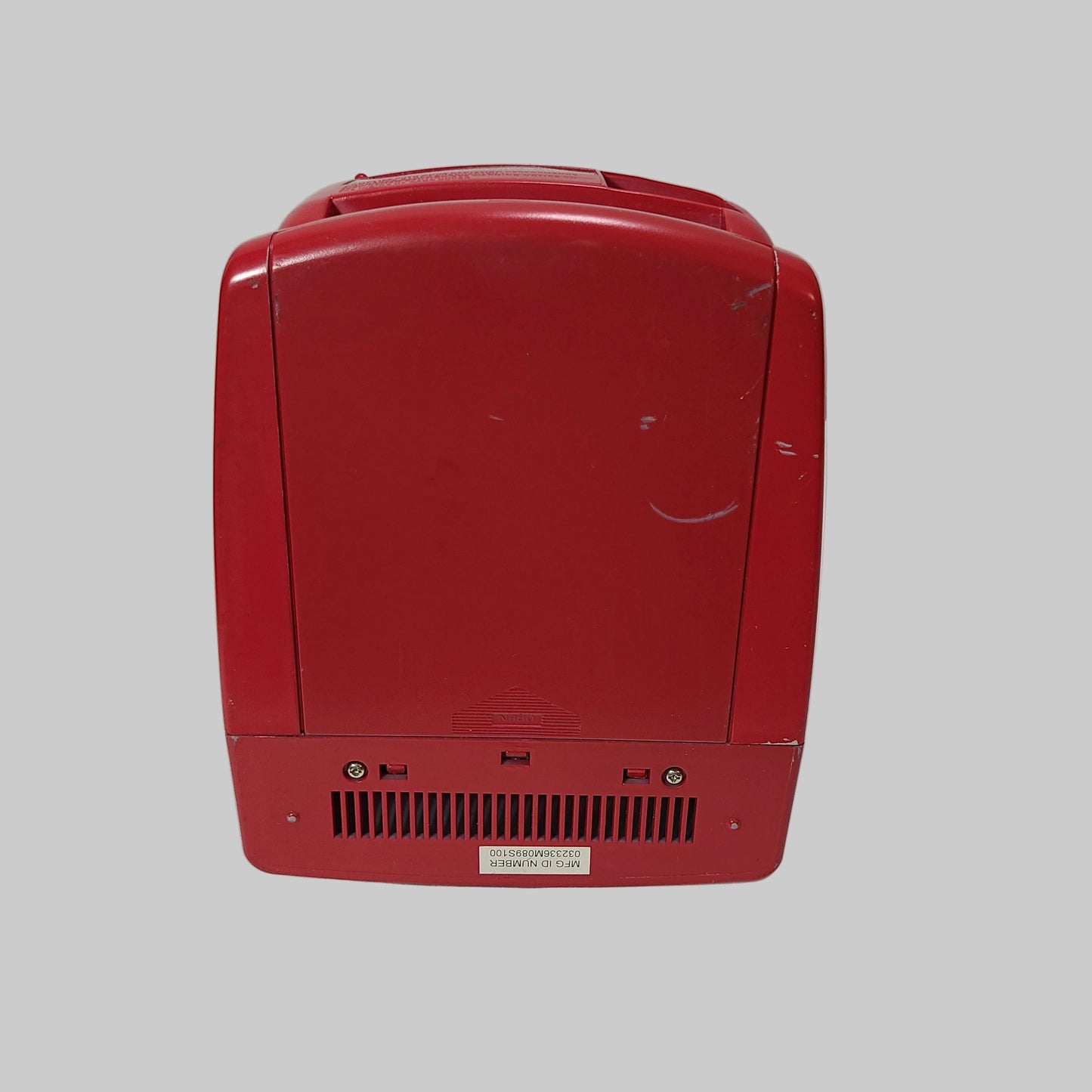 VTG Red World 5.5" Black & White TV with Radio - No Cord or Batteries - Untested - AS IS