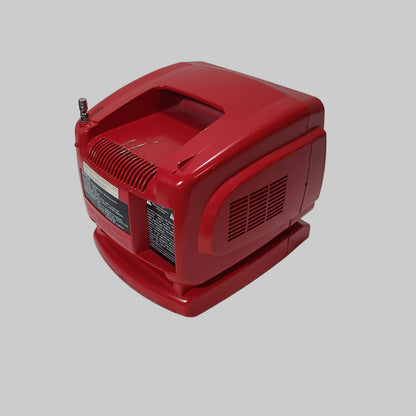 VTG Red World 5.5" Black & White TV with Radio - No Cord or Batteries - Untested - AS IS