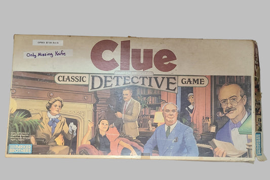 VTG 1986 Parker Brother's Clue Detective Game - USED