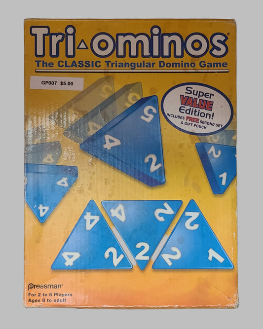 Tri-Ominos The Classic Triangular Domino Game - Copyright 2007 - USED