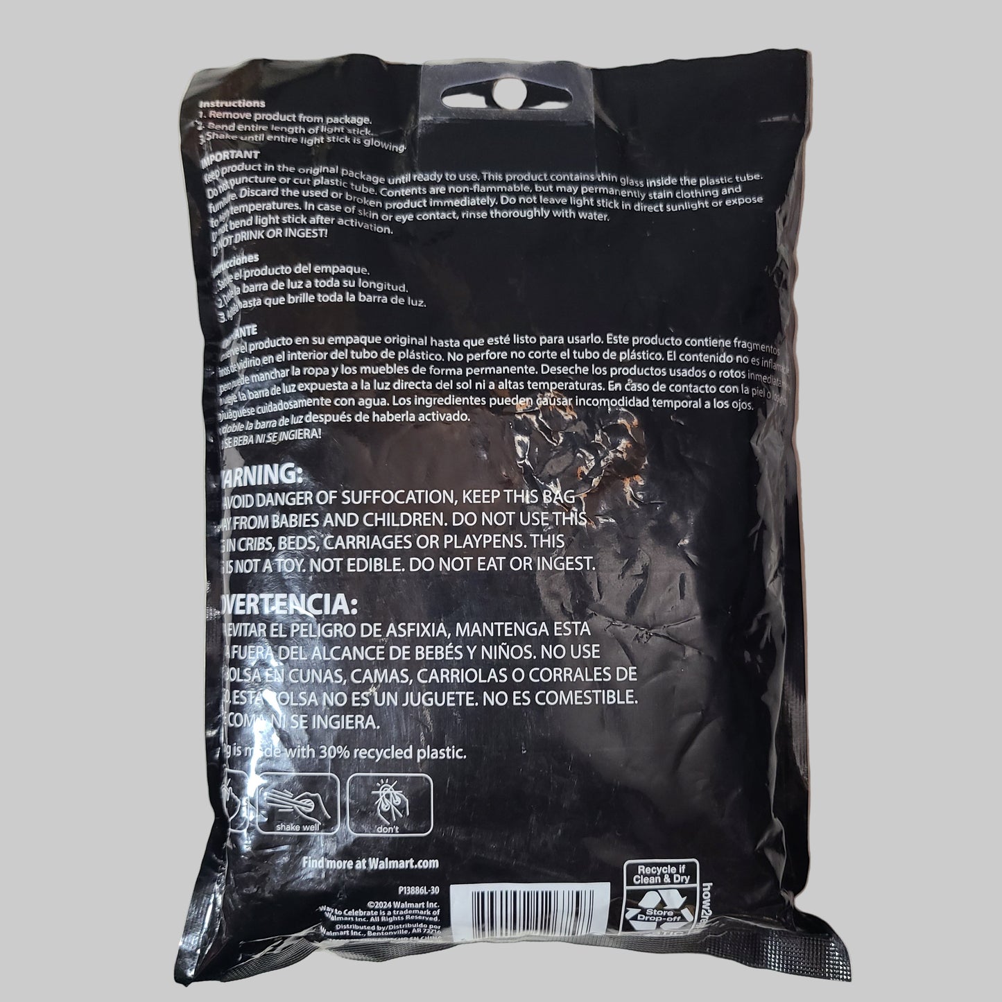 Way To Celebrate! Halloween Glow Sticks - Makes 30 - NEW