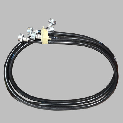 3 Pack - 4FT Washing Machine Inlet/Outlet Connectors - Hot, Cold, & Unlabeled - NEW