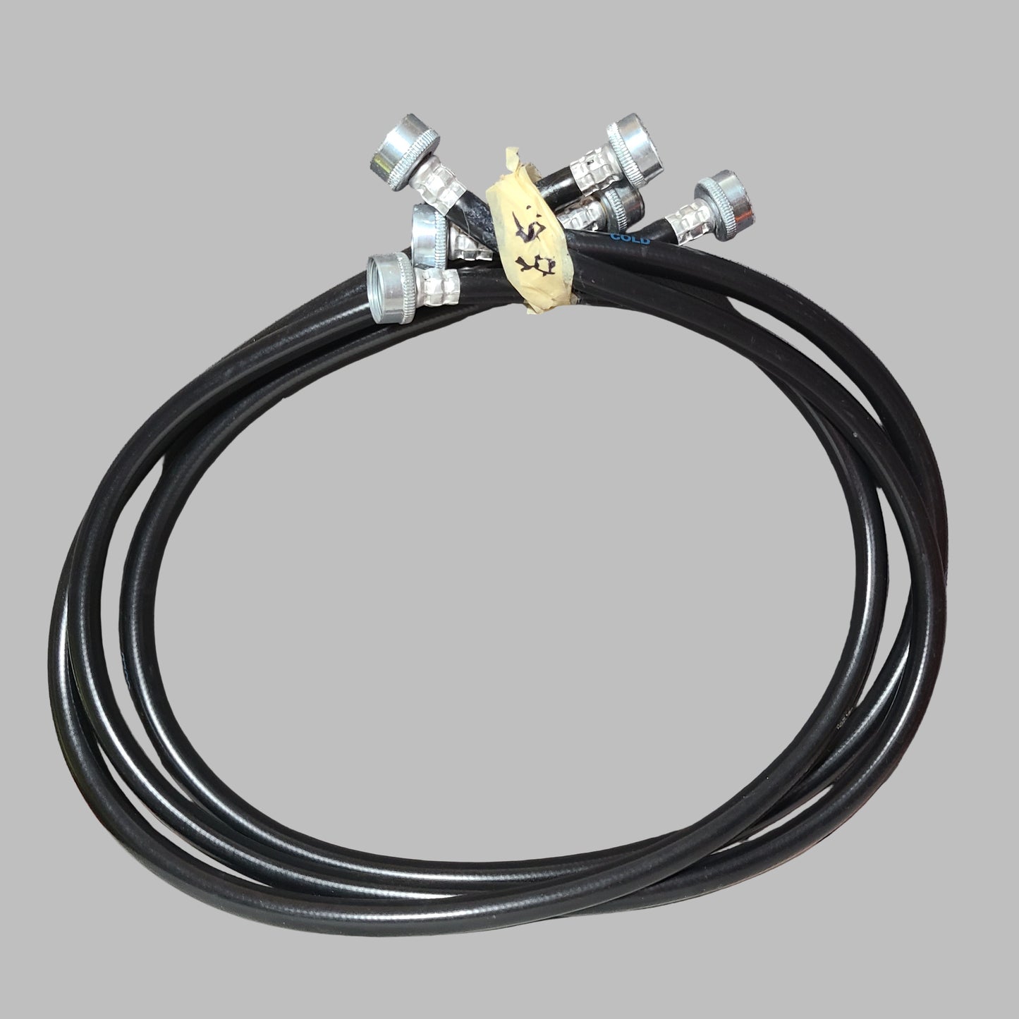 3 Pack - 4FT Washing Machine Inlet/Outlet Connectors - Hot, Cold, & Unlabeled - NEW