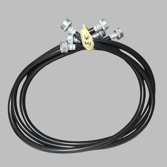 3 Pack - 4FT Washing Machine Inlet/Outlet Connectors - Hot, Cold, & Unlabeled - NEW