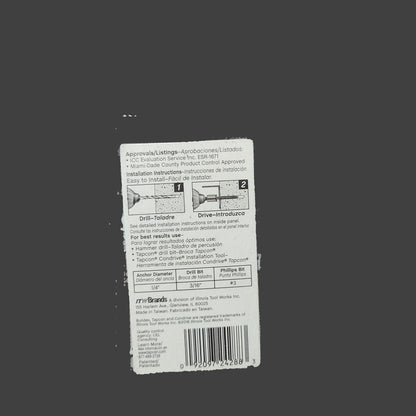 Tapcon 24CT Phillips 1/4" x 2-3/4" Screws - AS IS