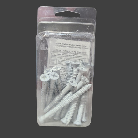 Tapcon 24CT Phillips 1/4" x 2-3/4" Screws - AS IS