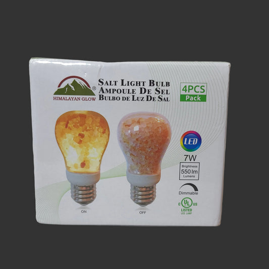 3PK Himalayan Glow Salt 7W E26 LED Light Bulbs - NEW