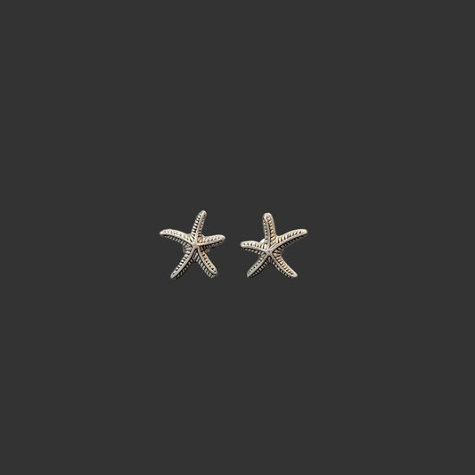 Silver Starfish Stud Earrings - NEW