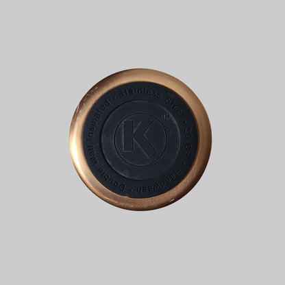 Circle K 20oz Stainless Steel Insulated Black & Copper Tumbler - No Lid - USED