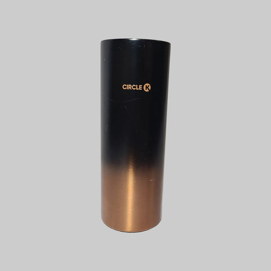 Circle K 20oz Stainless Steel Insulated Black & Copper Tumbler - No Lid - USED