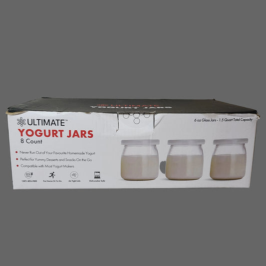 8PK Ultimate Glass Yogurt Jars - NEW