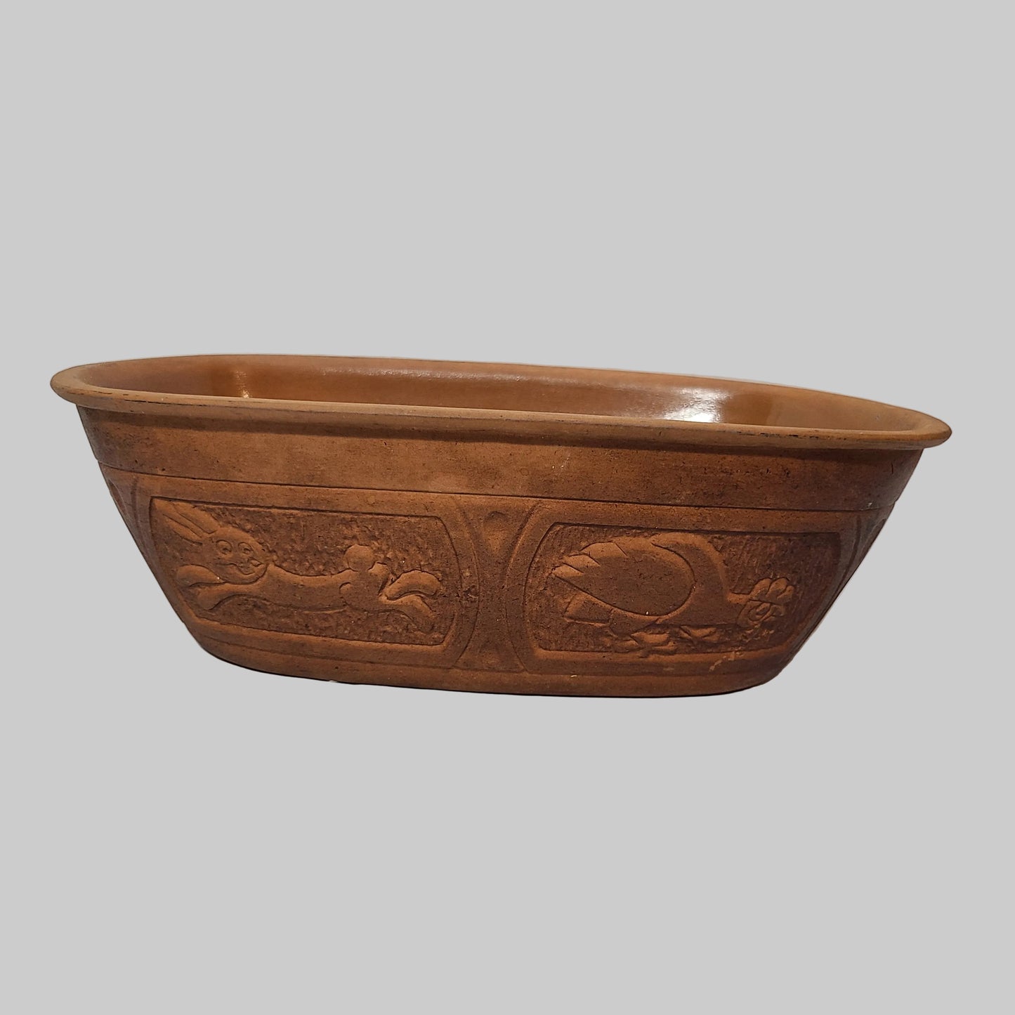 RARE VTG 1975 McCoy Pottery Clay Baking Roaster Pan - No Lid - USED