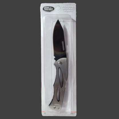 Kentucky Cutlery Company Silver 2 Slot Folding Pocketknife - NEW