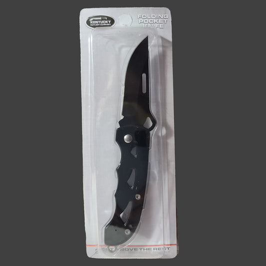 Kentucky Cutlery Company Black 3 Slot Folding Pocketknife - NEW