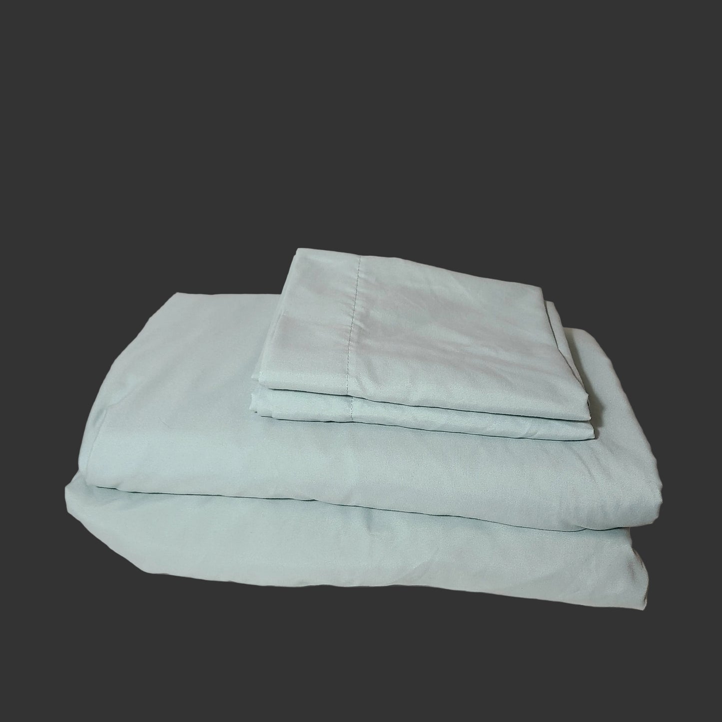 Room Essentials Easy Care Cotton Blend Sateen Mint Green Sheet Set - King - USED