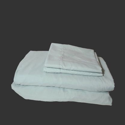 Room Essentials Easy Care Cotton Blend Sateen Mint Green Sheet Set - King - USED