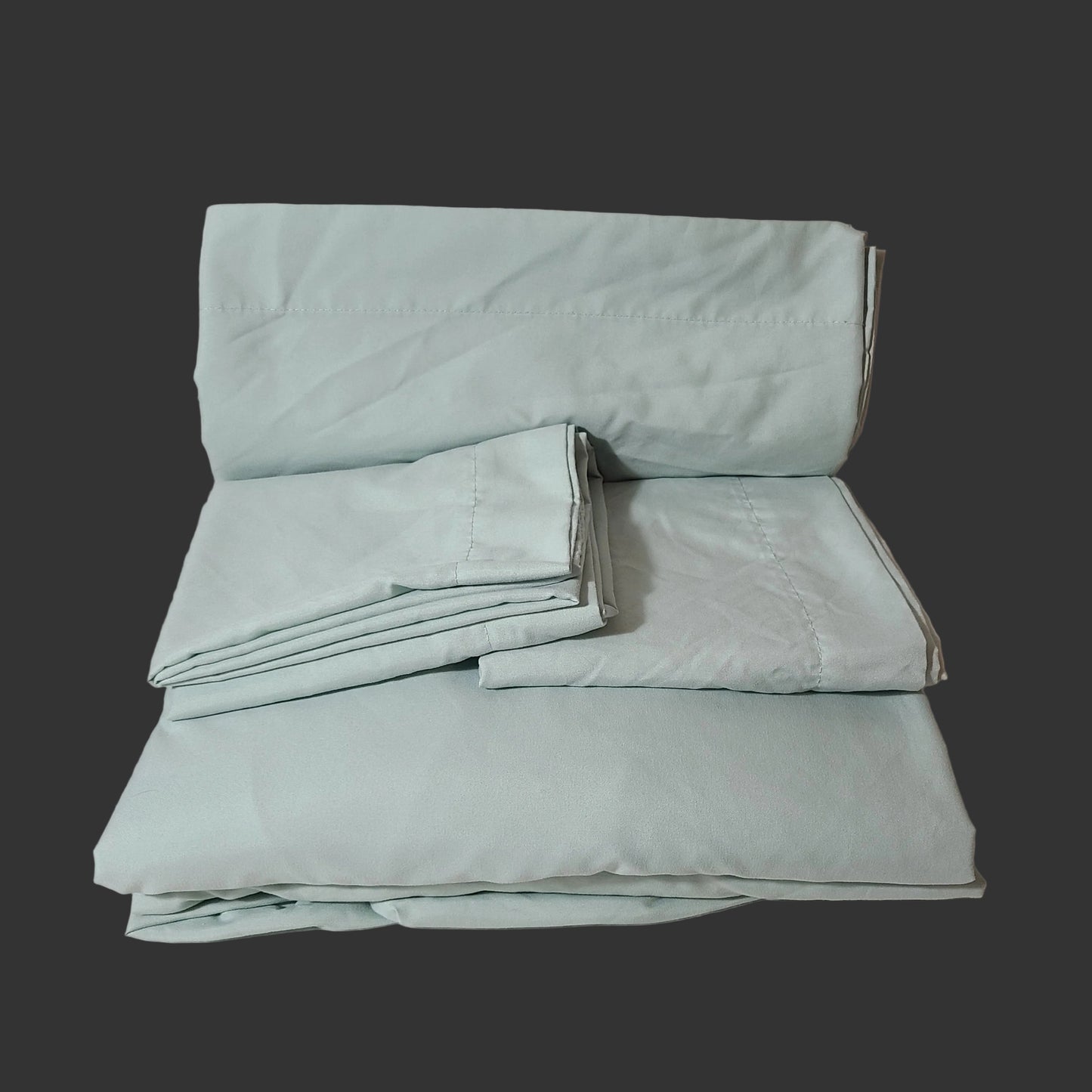 Room Essentials Easy Care Cotton Blend Sateen Mint Green Sheet Set - King - USED