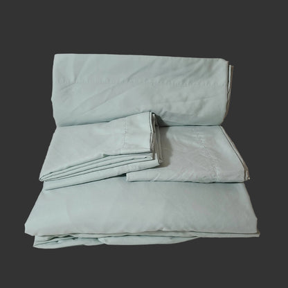 Room Essentials Easy Care Cotton Blend Sateen Mint Green Sheet Set - King - USED